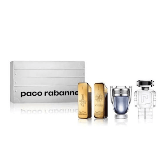 Paco Rabanne Men's Collection Miniatures Gift Set (4 x 5ml) - 1 Million EDT, 1 Million Parfum, Invictus EDT, Phantom EDT - Swanery