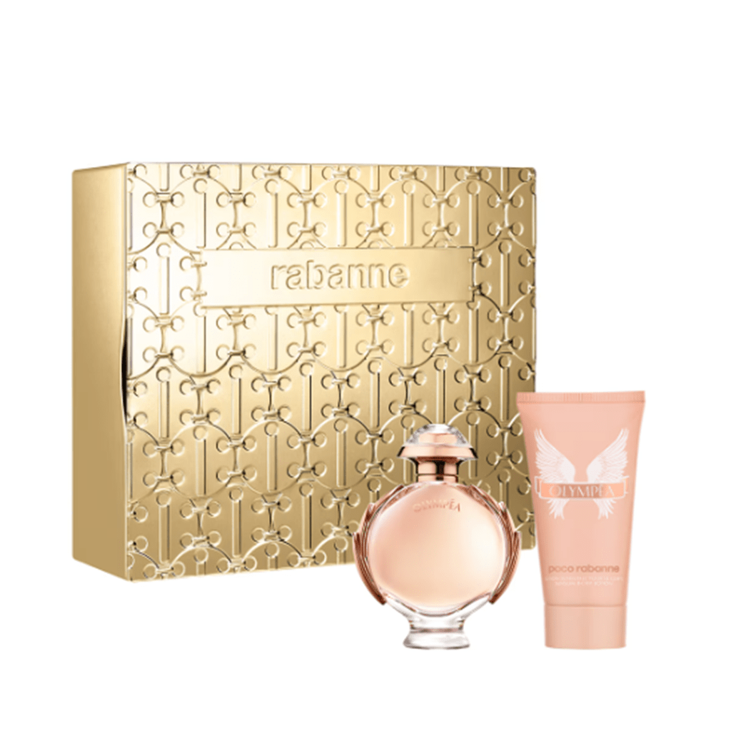 Paco Rabanne Olympea Eau de Parfum Women's Perfume Gift Set Spray (50ml) with Body Lotion - Swanery