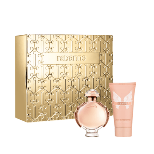 Paco Rabanne Olympea Eau de Parfum Women's Perfume Gift Set Spray (50ml) with Body Lotion - Swanery