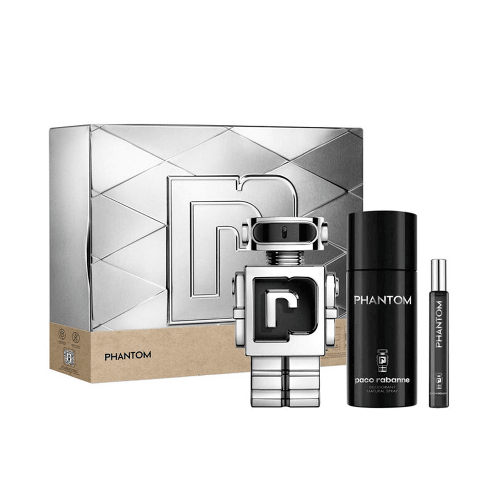 Paco Rabanne Phantom Eau De Toilette Gift Set Spray (100ml) with Deodorant and 10ml EDT - Swanery