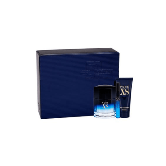 Paco Rabanne Pure XS Eau de Toilette Men's Gift Set Spray (100ml) with Shower Gel & 10ml Mini - Swanery