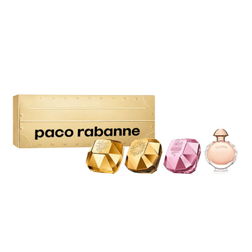 Paco Rabanne Women's Miniatures Women's Gift Set x4 (Lady Million, Lady Million Fabulous, Lady Million Empire, Olympea) - Swanery