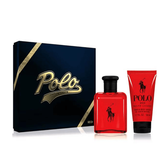 Ralph Lauren Polo Red Eau de Toilette Men's Aftershave Gift Set Spray (75ml) with 50ml Shower Gel - Swanery