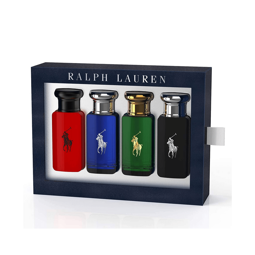 Ralph Lauren World of Polo Collection Eau de Toilette Men's Aftershave Gift Set Spray (4 x 30ml) - Swanery