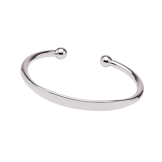 Swanery Men's 925 Sterling Silver Torque Bangle – Handmade Solid Silver Cuff Bracelet For Men