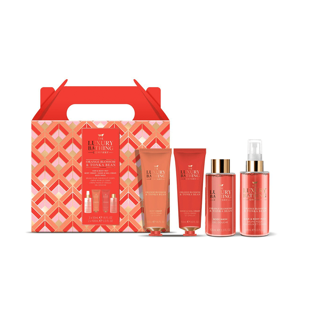 The Luxury Bathing Company Orange Blossom & Tonka Bean Top To Toe Essentials Gift Set - Swanery