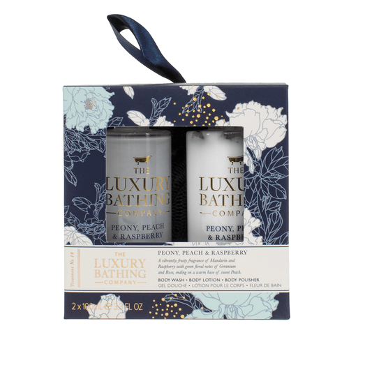 The Luxury Bathing Company Peony, Peach & Raspberry Perfect Couple Gift Set - Swanery