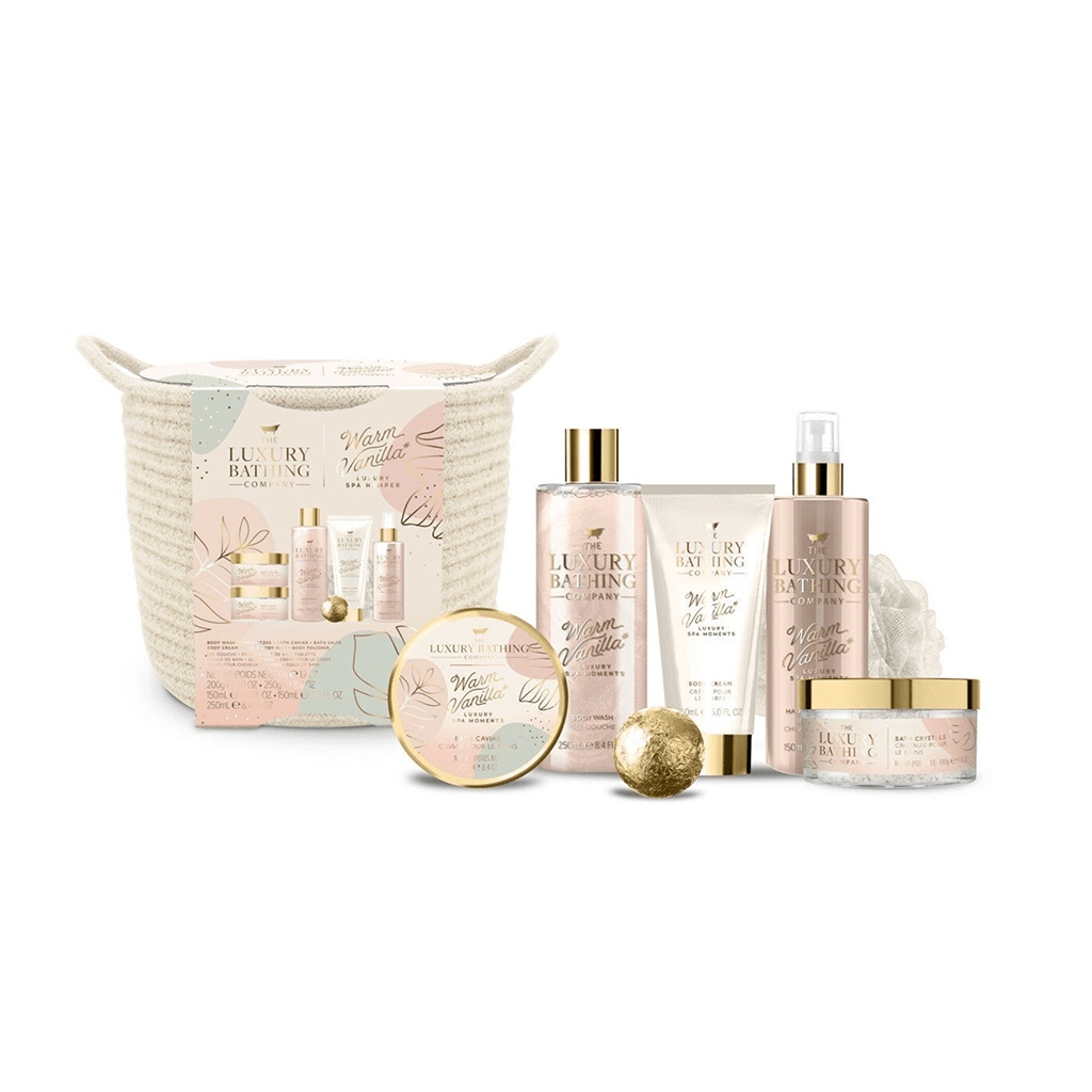 The Luxury Bathing Company Warm Vanilla Deluxe Hamper Gift Set - Swanery