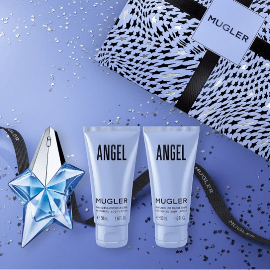 Thierry Mugler Angel Eau de Parfum Women's Perfume Spray Gift Set (25ml) with Body Lotion x2 - Swanery