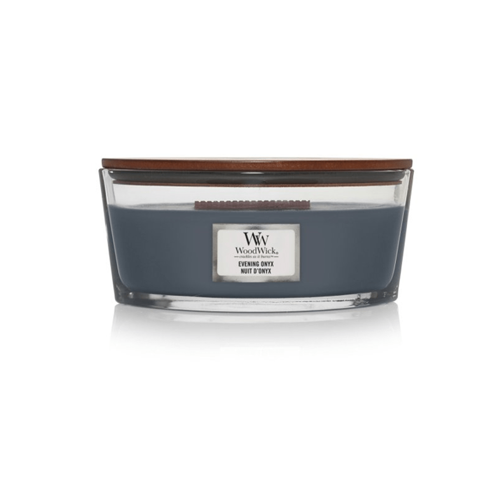 Woodwick Ellipse Evening Onyx Teardrop Candle - Swanery