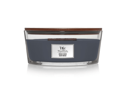 Woodwick Ellipse Indigo Suede Teardrop Candle - Swanery