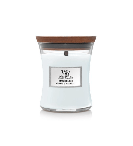 Woodwick Magnolia Birch Medium Hourglass Candle - Swanery