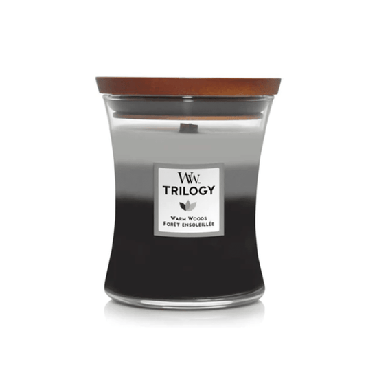 Woodwick Trilogy Warm Woods Medium Jar Candle - Swanery