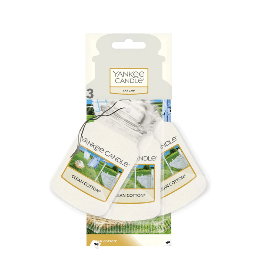 Yankee Candle Clean Cotton Car Freshener x3 - Swanery