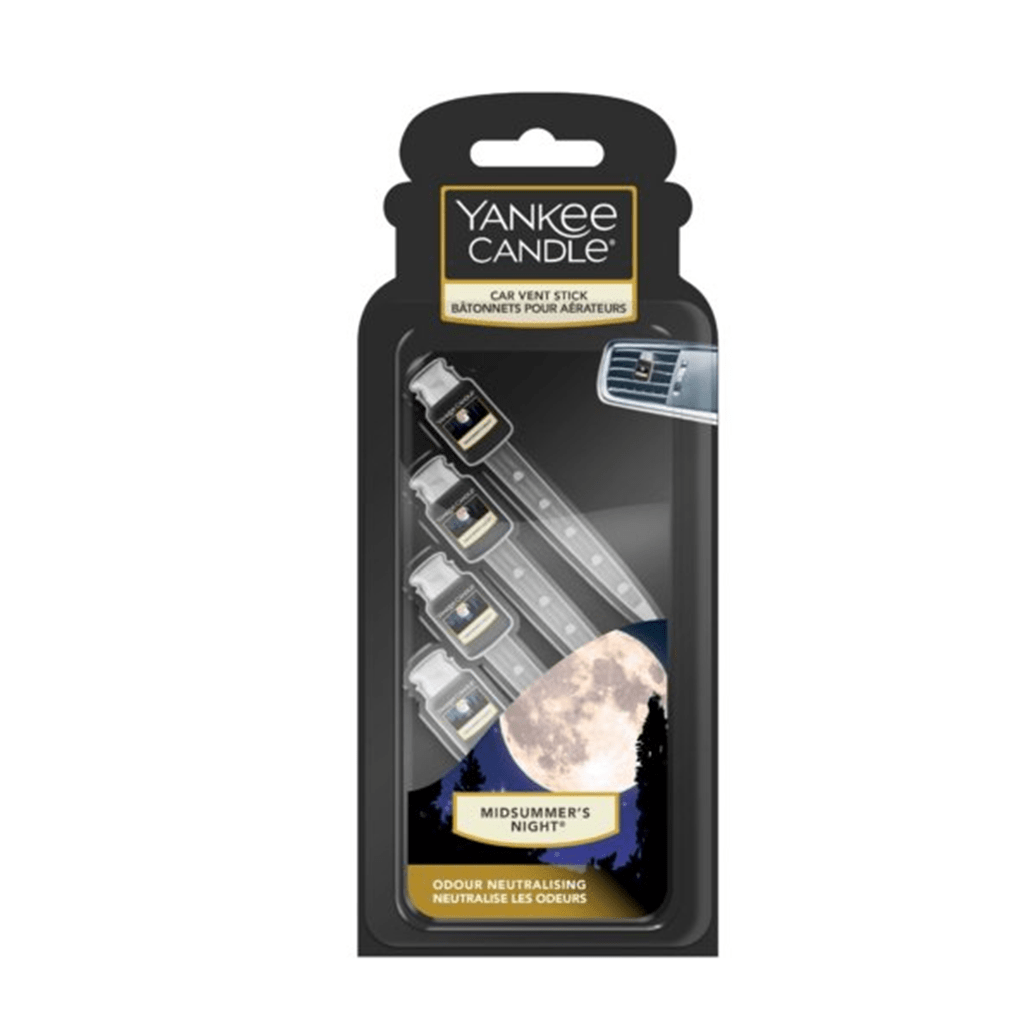 Yankee Candle Midsummer's Night Car Air Freshener Vent Stick x4 - Swanery