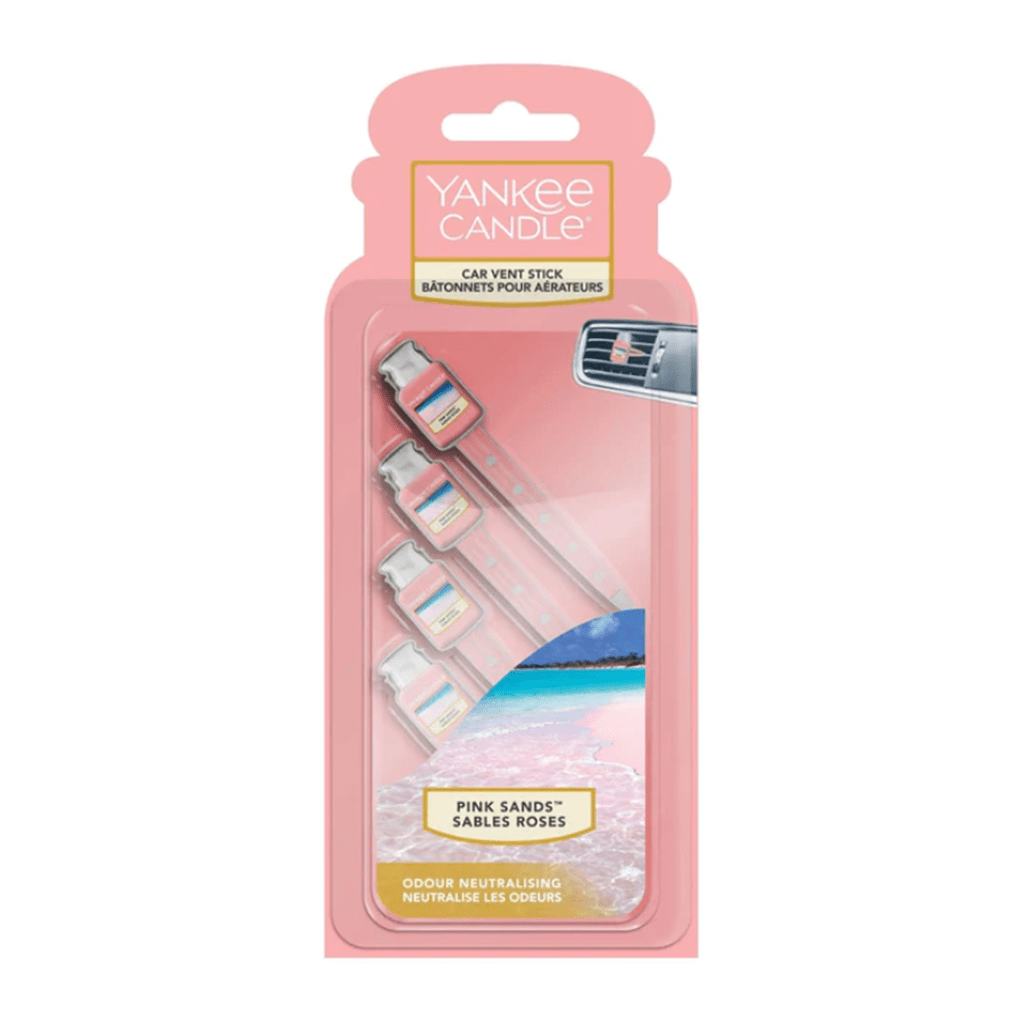 Yankee Candle Pink Sands Car Air Freshener Vent Stick x4 - Swanery