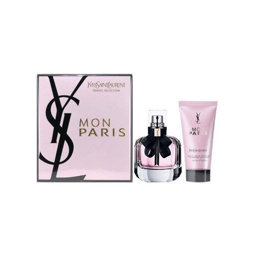 YSL Mon Paris Eau de Parfum Women's Gift Set Spray (50ml) with Perfumed Body Lotion - Swanery
