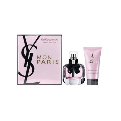 YSL Mon Paris Eau de Parfum Women's Gift Set Spray (50ml) with Perfumed Body Lotion - Swanery