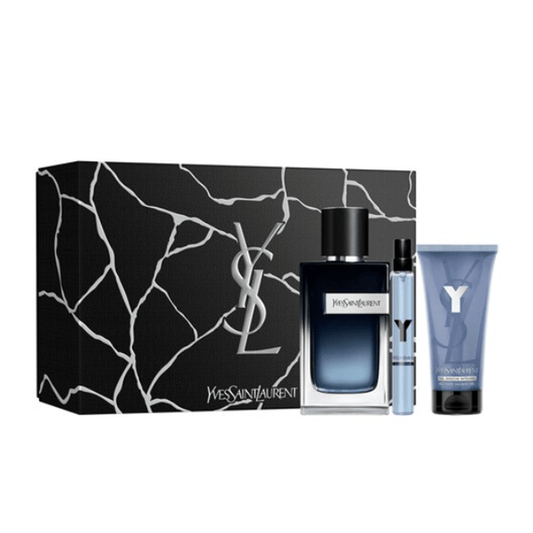 YSL Y for Men Gift Set Eau de Parfum Men's Aftershave Gift Set Spray (100ml) with 50ml Shower Gel & 10ml EDP - Swanery